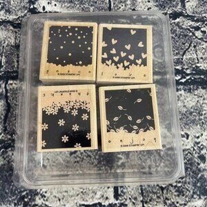 Stampin’ Up! GENTLY FALLING Wooden Stamp Set Of 4
